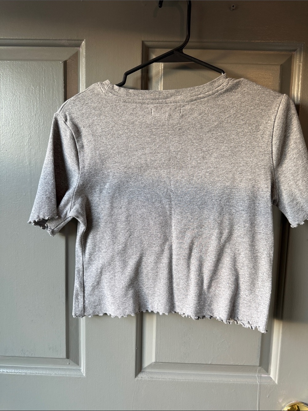 Grayson Threads Heather Gray Ribbed Crewneck Top - Picture 4 of 4